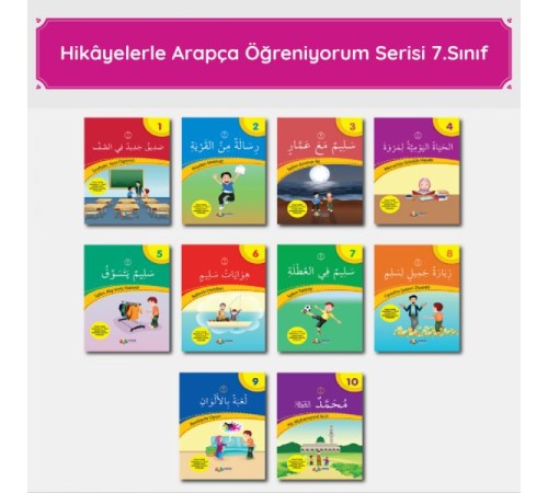 Hikayelerle Arapça Öğreniyorum  Serisi - 7. Sınıf Arapça Hikâye Seti