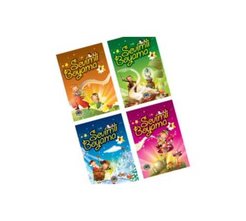 Sevimli Şekilli Boyama (4 Kitap)