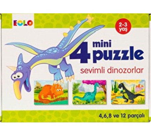 Mini Puzzle-Sevimli Dinozorlar