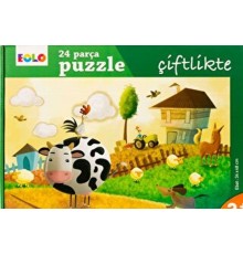 Yer Puzzle-24 Parça Puzzle - Çiftlikte