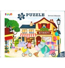 Yer Puzzle-96 Parça Puzzle - Sevimli Mahalle