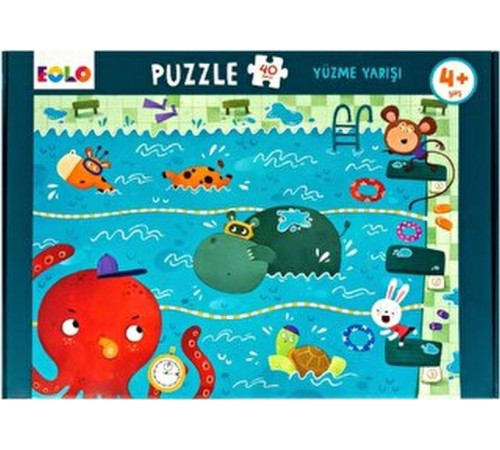 Yer Puzzle-40 Parça Puzzle - Yüzme Yarışı