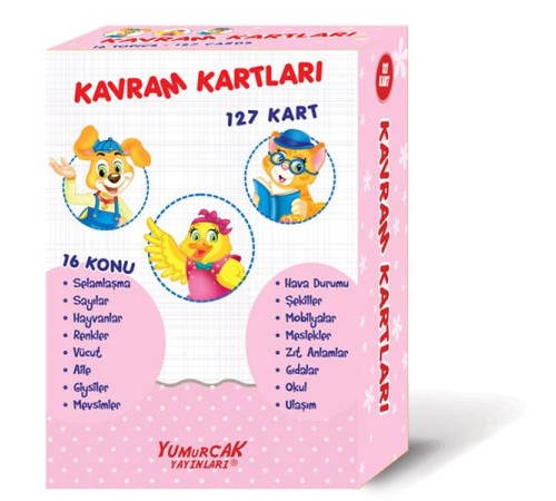 Okul Öncesi Çocuklar İçin Kavram Kartları 127 Kart
