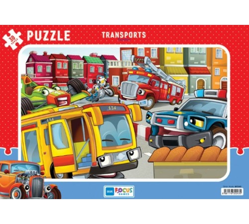 Blue Focus Transports (Taşıtlar) - Puzzle 30 Parça