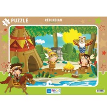 Blue Focus Red Indian (Kızılderili) - Puzzle 72 Parça