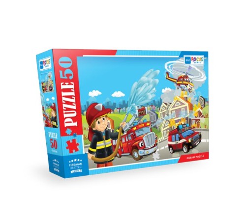 Blue Focus Fireman (İtfaiyec) - Puzzle 50 Parça
