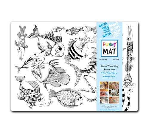 Funny Mat - Balık Sürüsü - 33,5x48cm Funny Mat - Balık Sürüsü - 33,5x48cm