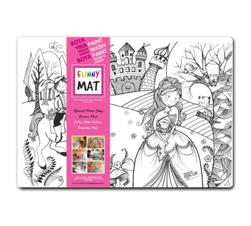 Funny Mat - Prens ile Prenses - 33,5x48cm Funny Mat - Prens ile Prenses - 33,5x48cm