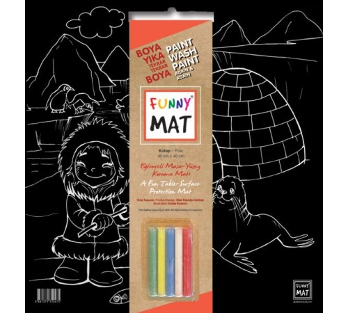 Funny Mat Black Kutup (Tebeşirli) Funny Mat Black Kutup (Tebeşirli)