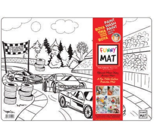 Funny Mat - Yarış Arabaları 33,5x48cm