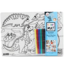 Funny Mat - Uzay Ve Dinozorlar 6'Lı Kalem Hediyeli 25 x 35 cm