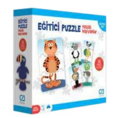 Eğitici Puzzle - Neşeli Hayvanlar