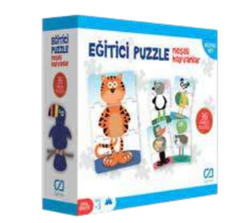 Eğitici Puzzle - Neşeli Hayvanlar
