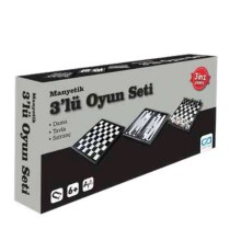 Manyetik 3'Lü Oyun Seti