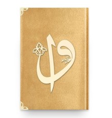 Orta Elif-Vav Kadife (1036 Gold) 2 Renkli Kuranı Kerimler