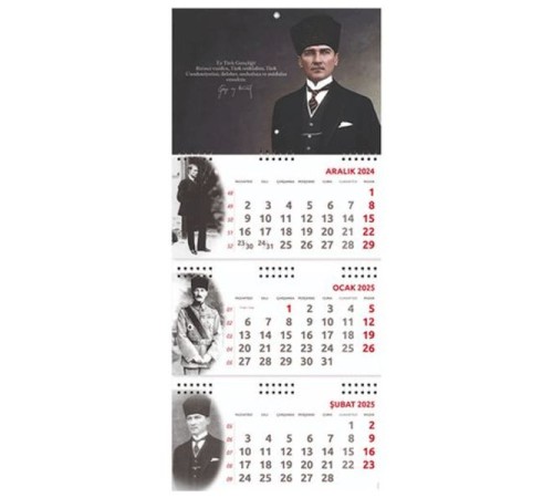 Atatürk Gemici Duvar Takvimi - Gazi 2025