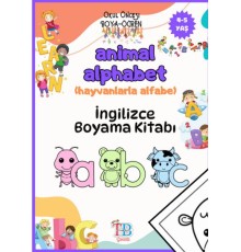 Animal Alphabet (Hayvanlarla Alfabe) Boyama Kitabı