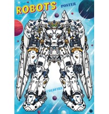 Robots Stickerlı Boyama Kitabı Stand