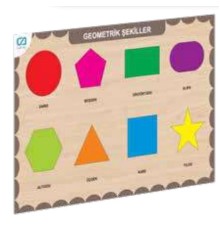 Ahşap Geometrik Şekiller Eğitici Set
