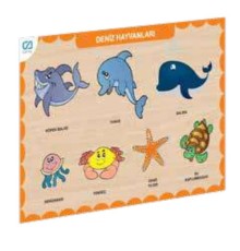Ahşap Deniz Hayvanları Eğitici Set