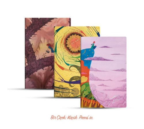 Üçlü Çizgisiz Defter Seti: Bir Çiçek: Küçük Prens’in