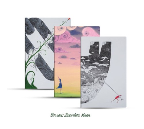 Üçlü Çizgisiz Defter Seti: Bir Sevi: Zincirleri Kıran