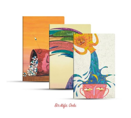 Üçlü Çizgisiz Defter Seti: Bir Kafa: Dolu