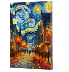 Van Gogh 3 - Sokak Çizgili Yan Boyamalı Defter