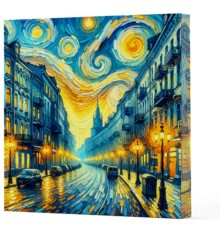 Van Gogh 6 Sokak - Çizgisiz Yan Boyamalı Defter