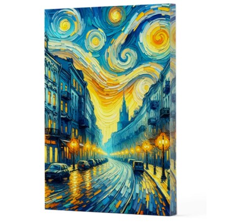 Van Gogh 6 - Sokak Çizgili Yan Boyamalı Defter