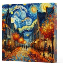 Van Gogh 3 Sokak - Çizgisiz Yan Boyamalı Defter