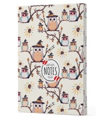 Baykuş 7 - Yan Boyamalı Çizgili Defter