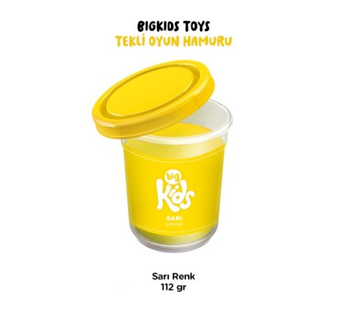 Bigkids Toys / Sarı - 12'li Oyun Hamuru (112 Gr)