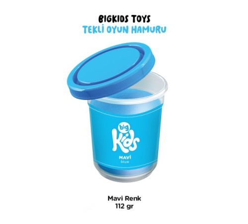 Bigkids Toys / Mavi - 12'li Oyun Hamuru (112 Gr) Bigkids Toys / Mavi - 12'li Oyun Hamuru (112 Gr)
