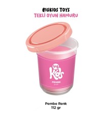 Bigkids Toys / Pembe - 12'li Oyun Hamuru (112 Gr)
