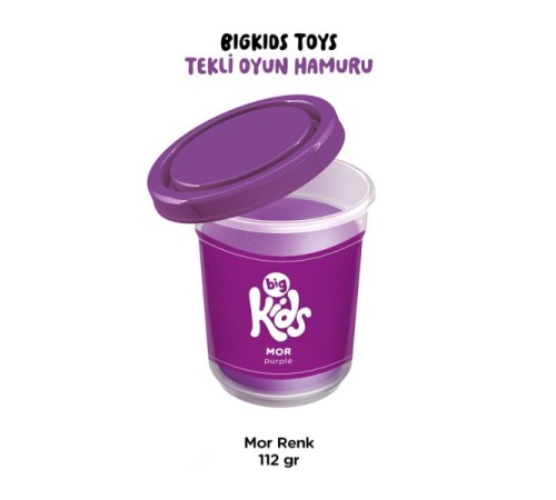 Bigkids Toys / Mor - 12'li Oyun Hamuru (112 Gr) Bigkids Toys / Mor - 12'li Oyun Hamuru (112 Gr)