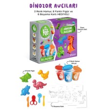 Dinozor Avcıları Oyun Hamuru Seti (17 Parça - 352 Gr)