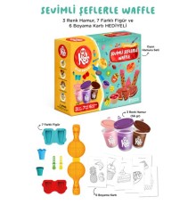 Sevimli Şeflerle Waffle Oyun Hamuru Seti (16 Parça - 340 Gr)