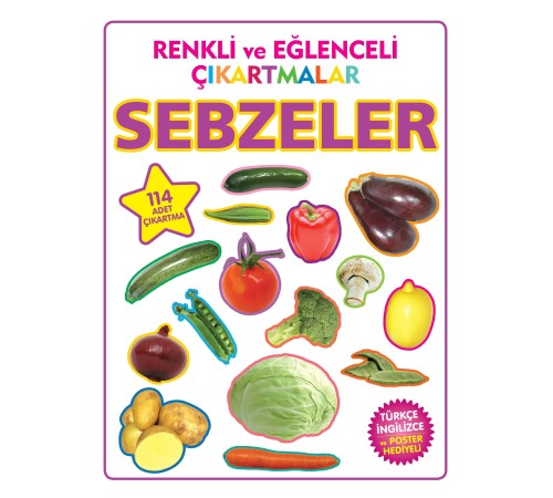 Renkli ve Eğlenceli Çıkartmalar Sebzeler