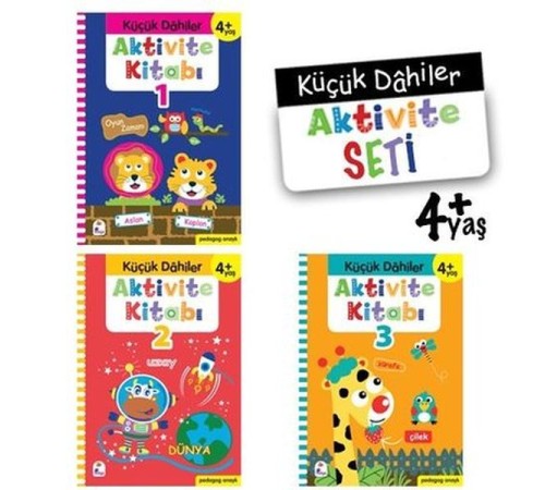 Küçük Dahiler Aktivite Seti 4+ Yaş - 3 Kitap Takım Küçük Dahiler Aktivite Seti 4+ Yaş - 3 Kitap Takım