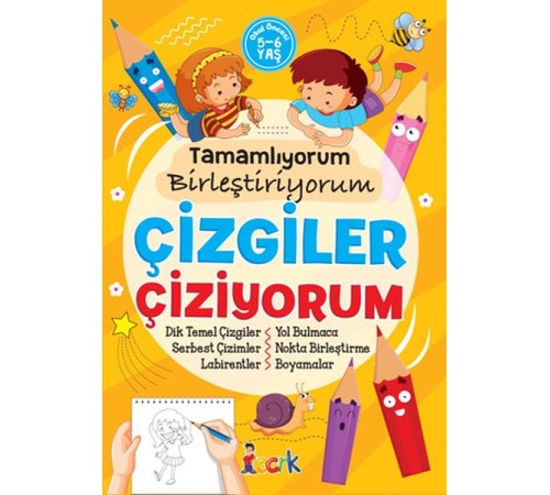 Çizgiler Çiziyorum - Tamamlıyorum Birleştiriyorum