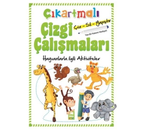 Çıkartmalı Çizgi Çalışmaları - Hayvanlarla İlgili Aktiviteler