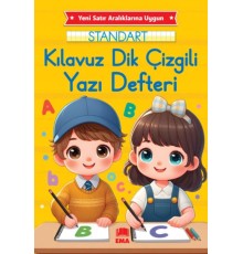 Dik Temel Harflerle Standart Renkli Kareli Yazı Defteri