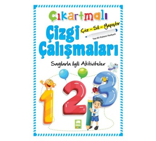 Çıkartmalı Çizgi Çalışmaları Sayılarla İlgili Aktiviteler Çıkartmalı Çizgi Çalışmaları Sayılarla İlgili Aktiviteler