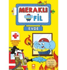 Meraklı Fil-Evde-Çıkartmalı Aktivite Kitabı