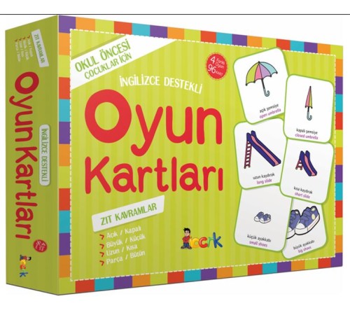 İngilizce Destekli Oyun Kartları - Zıt Kavramlar