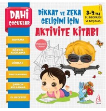Dahi Çocuklar El Berecerisi Ve Boyama  Dikkat ve Zeka Gelişimi İçin Aktivite Kitabı (3-4 Yaş)