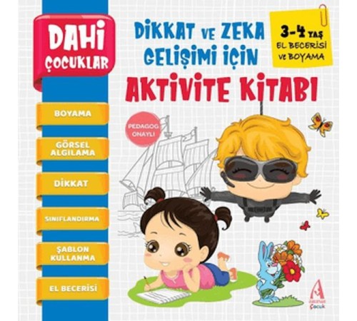 Dahi Çocuklar El Berecerisi Ve Boyama Dikkat ve Zeka Gelişimi İçin Aktivite Kitabı (3-4 Yaş) Dahi Çocuklar El Berecerisi Ve Boyama Dikkat ve Zeka Gelişimi İçin Aktivite Kitabı (3-4 Yaş)