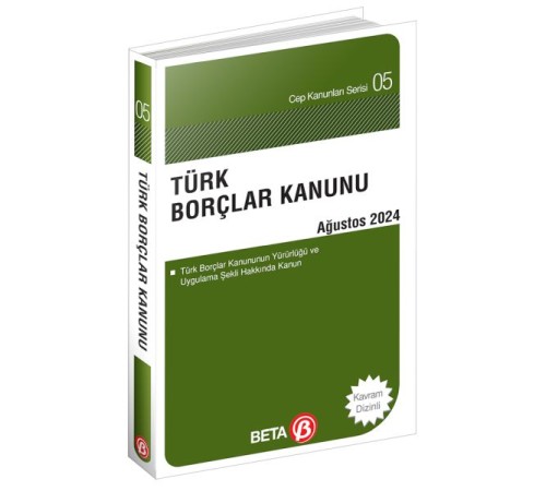 Türk Borçlar Kanunu - Ağustos 2024