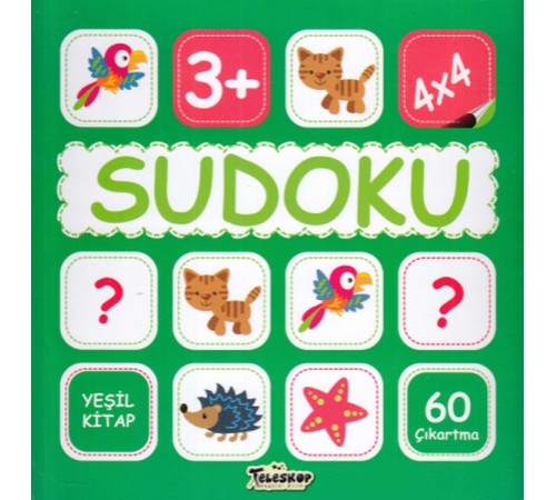 Sudoku 4X4 Yeşil Kitap
